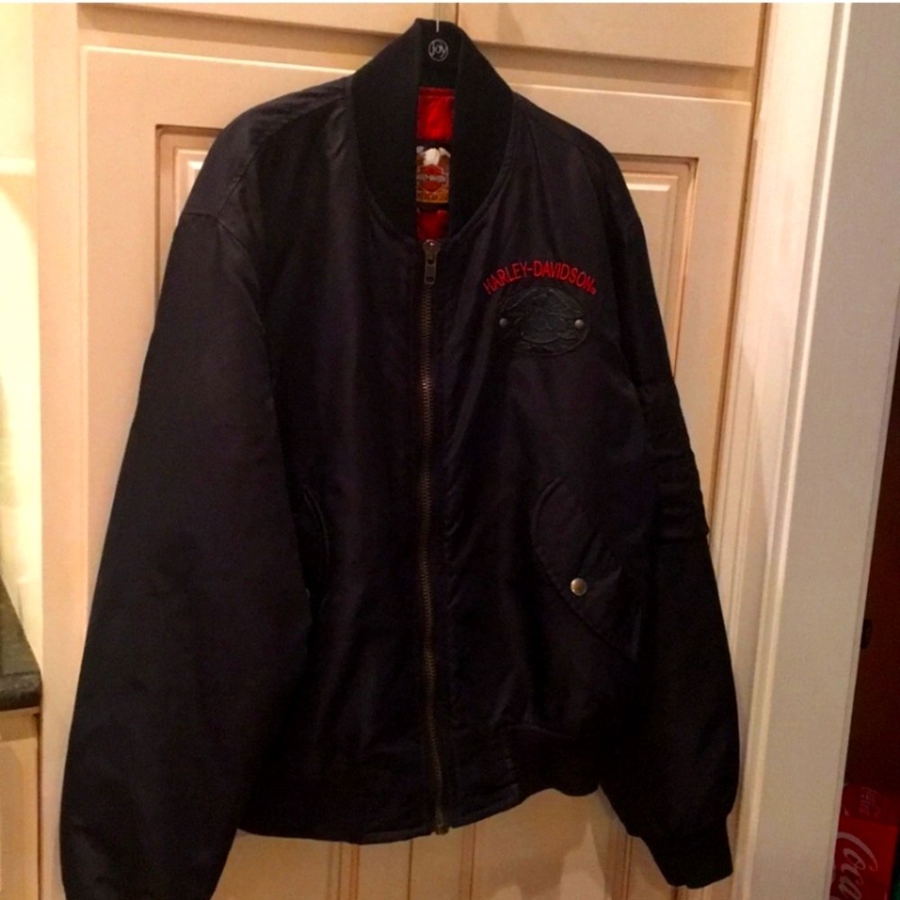 HarleyDavidson Quilted Bomber Jacket Size Large Gem